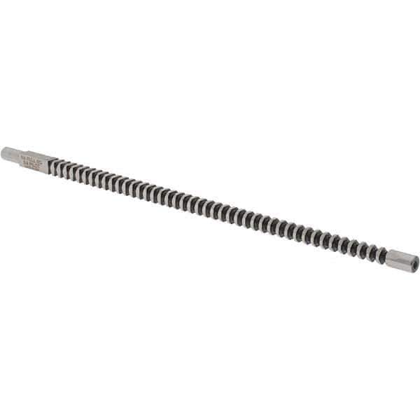 Dumont Minute Man - 1/4" x 8" Overall Length, 1/4" Pilot Hole Diam, Square Broach - 0.2505 to 0.2515" Tolerance, 0.351 to 0.353" Across Corners, 5/32" Pitch, 1/4 to 5/8" LOC, 1,310 Lbs. Pressure for Max LOC - Exact Tool & Supply