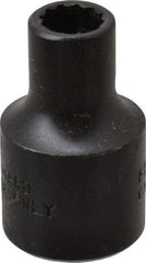 Proto - 1/4", 3/8" Drive, Standard Hand Socket - 12 Points, 1-3/32" OAL, Alloy Steel, Black Finish - Exact Tool & Supply