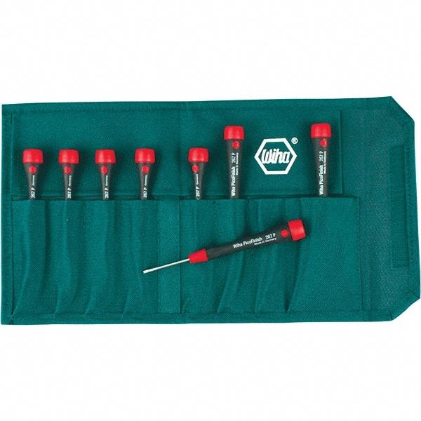 Wiha - 8 Piece Torx Screwdriver Set - Bit Sizes: Torx T1, T2, T3, T4, T5, T6, T-7 & T-8 - Exact Tool & Supply