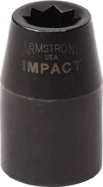 Armstrong - 1/2" Drive 3/8" Standard Impact Socket - 1-1/2" OAL - Exact Tool & Supply