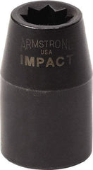 Armstrong - 1/2" Drive 3/8" Standard Impact Socket - 1-1/2" OAL - Exact Tool & Supply