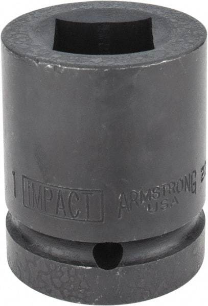 Armstrong - 1" Drive 1" Standard Impact Socket - 2-1/2" OAL - Exact Tool & Supply
