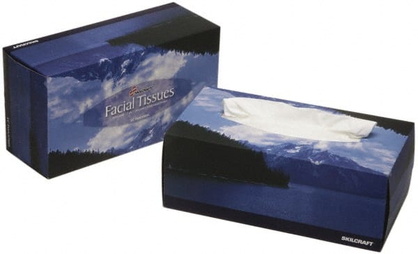 Ability One - Facial Tissue; Sheets per Box: 200 ; Container Style: Decorative Box ; Ply: 2 ; Tissue Color: White - Exact Tool & Supply