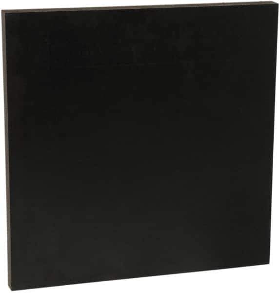 Made in USA - 3/16" Thick x 4' Wide x 4' Long, Recycled UHMW Sheet - Black, Shore D-67 Hardness, ±0.020 Tolerance - Exact Tool & Supply
