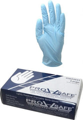 PRO-SAFE - Size L, 3 mil, Industrial Grade, Powdered Nitrile Disposable Gloves - Exact Tool & Supply