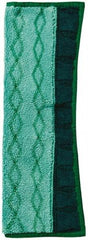 Rubbermaid - 17-1/2" Long x 12" Wide Microfiber Dust Mop Pad - Quick Connect, Green - Exact Tool & Supply