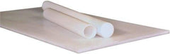 Made in USA - 3/4" Thick x 1' Wide x 2' Long, High Temperature UHMW Sheet - White, Shore D-68 Hardness, ±10% Tolerance - Exact Tool & Supply