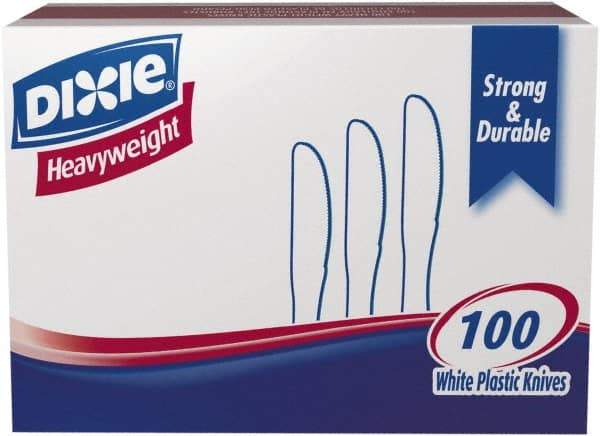Dixie - Dixie Plastic Tableware, Heavyweight Knives - White - Exact Tool & Supply