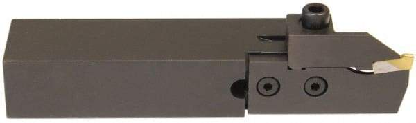 Hertel - HCE, Left Hand Cut, 1-5/8" Max Workpc Diam, Indexable Cutoff Toolholder - 0.812 Max Depth of Cut, 25.4mm Shank Width, 1/2" Shank Height, 4-1/2" OAL - Exact Tool & Supply