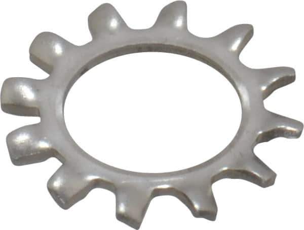 Value Collection - 3/8" Screw, 0.398" ID, Stainless Steel External Tooth Lock Washer - 0.695" OD, Uncoated, Grade 18-8 - Exact Tool & Supply