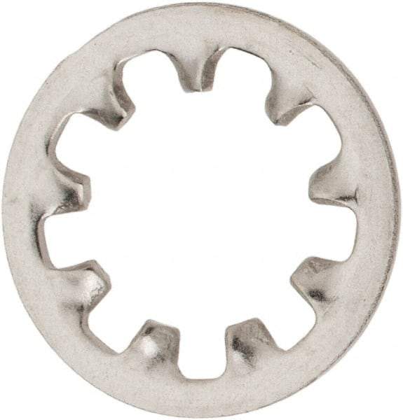 Value Collection - 3/8" Screw, 0.398" ID, Stainless Steel Internal Tooth Lock Washer - 0.692" OD, Uncoated, Grade 18-8 - Exact Tool & Supply