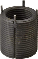 Recoil - 1-1/8 - 12 Internal, 1-1/2 - 12 External, 1-5/8" Insert Length, Heavy Duty Keylocking Thread Inserts - Carbon Steel, Zinc Phosphate Finish, Grade C1215 - Exact Tool & Supply