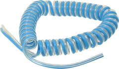Advanced Technology Products - 3/32" ID x 5/32" OD, 5/16" Wall Thickness, Polyurethane Tube - Light Blue & Clear, 140 Max psi, 98 Shore A Hardness - Exact Tool & Supply