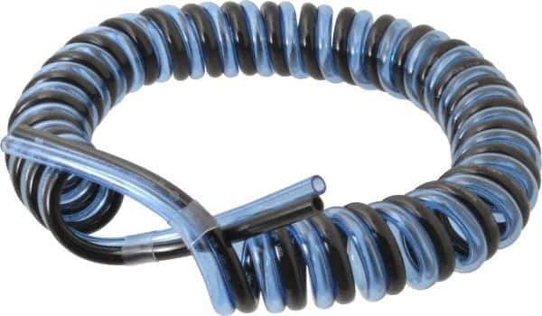 Advanced Technology Products - 1/4" ID x 3/8" OD, 5/8" Wall Thickness, Polyurethane Tube - Black & Clear Blue, 140 Max psi, 98 Shore A Hardness - Exact Tool & Supply