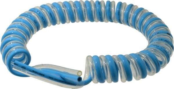 Advanced Technology Products - 1/4" ID x 3/8" OD, 5/8" Wall Thickness, Polyurethane Tube - Light Blue & Clear, 140 Max psi, 98 Shore A Hardness - Exact Tool & Supply