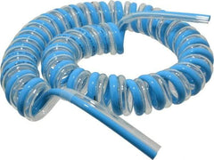 Advanced Technology Products - 1/4" ID x 3/8" OD, 5/8" Wall Thickness, Polyurethane Tube - Light Blue & Clear, 140 Max psi, 98 Shore A Hardness - Exact Tool & Supply