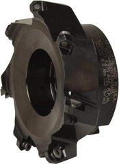 Kennametal - 4" Cut Diam, 1-1/4" Arbor Hole, 3.5mm Max Depth of Cut, 43° Indexable Chamfer & Angle Face Mill - 7 Inserts, OF.T 06L5... Insert, Right Hand Cut, 7 Flutes, Series KSOM Mini - Exact Tool & Supply
