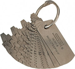 SPI - 6 to 80mm Pitch, 14 Leaf Gear Tooth Gage - Exact Tool & Supply