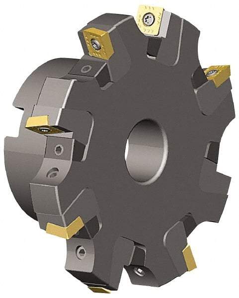 Kennametal - Arbor Hole Connection, 0.817" Cutting Width, 1.831" Depth of Cut, 6" Cutter Diam, 1-1/2" Hole Diam, 10 Tooth Indexable Slotting Cutter - KSSS Toolholder, SDCT, SDCW, SDET, SDPT Insert - Exact Tool & Supply