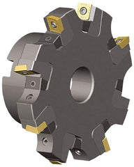 Kennametal - Arbor Hole Connection, 0.817" Cutting Width, 1.831" Depth of Cut, 6" Cutter Diam, 1-1/2" Hole Diam, 10 Tooth Indexable Slotting Cutter - KSSS Toolholder, SDCT, SDCW, SDET, SDPT Insert - Exact Tool & Supply
