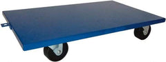 PRO-SOURCE - 2,000 Lb Capacity Steel Lip Down Dolly - 30" Long x 18" Wide, 4" Wheels - Exact Tool & Supply