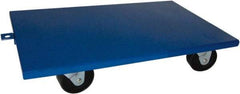 PRO-SOURCE - 1,600 Lb Capacity Steel Lip Down Dolly - 36" Long x 24" Wide, 4" Wheels - Exact Tool & Supply