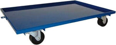PRO-SOURCE - 1,600 Lb Capacity Steel Lip Up Dolly - 27" Long x 16" Wide, 4" Wheels - Exact Tool & Supply