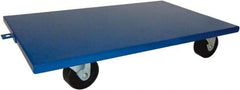 PRO-SOURCE - 2,000 Lb Capacity Steel Lip Down Dolly - 27" Long x 16" Wide, 4" Wheels - Exact Tool & Supply