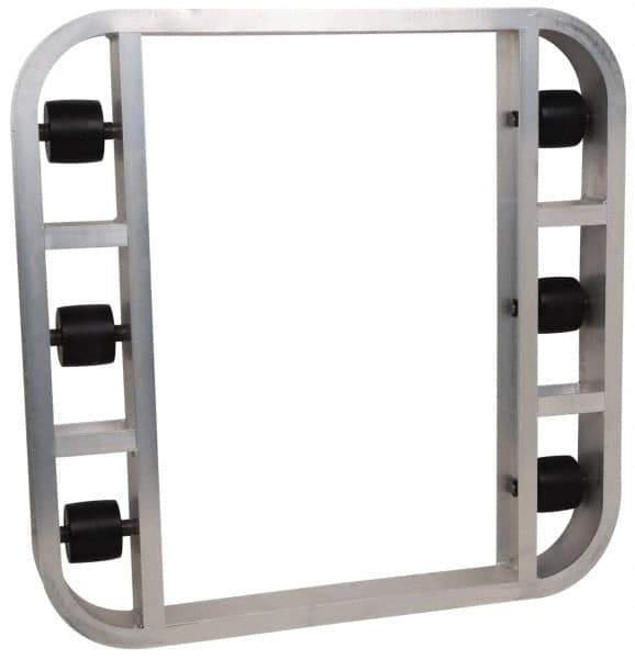PRO-SOURCE - 4,000 Lb Capacity Aluminum Pallet Dolly - 48" Long x 48" Wide x 4-1/2" High, 3-1/4" Wheels - Exact Tool & Supply