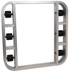 PRO-SOURCE - 4,000 Lb Capacity Aluminum Pallet Dolly - 48" Long x 48" Wide x 4-1/2" High, 3-1/4" Wheels - Exact Tool & Supply
