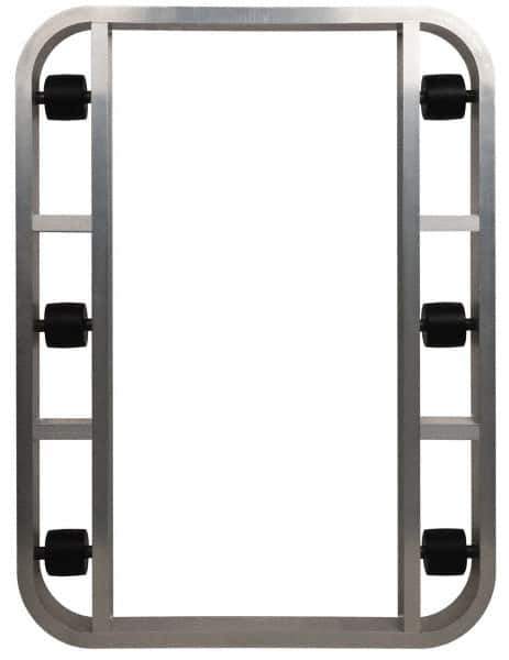 PRO-SOURCE - 4,000 Lb Capacity Aluminum Pallet Dolly - 48" Long x 36" Wide x 4-1/2" High, 3-1/4" Wheels - Exact Tool & Supply
