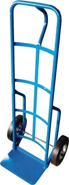 PRO-SOURCE - 800 Lb Capacity 50" OAH Hand Truck - 8 x 14" Base Plate, Loop Handle, Steel, Semi-Pneumatic Wheels - Exact Tool & Supply