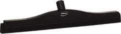 Vikan - 20" Foam Rubber Blade Bench Squeegee - Double Edge, Black, Plastic Holder - Exact Tool & Supply