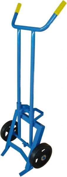 PRO-SOURCE - 1,000 Lb Load Capacity, 55 Gal Drum Hand Truck - 24-1/2" Wide x 62" High, 2 Wheels - Exact Tool & Supply
