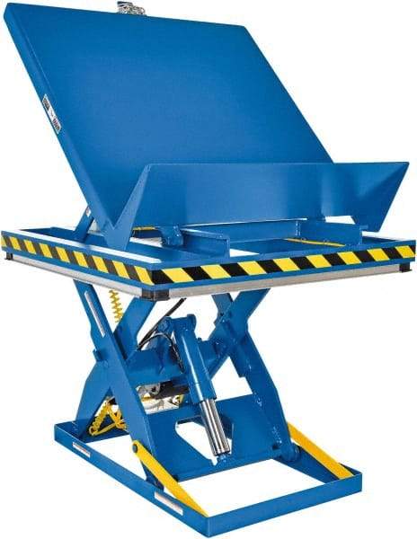 Vestil - 2,000 Lb Capacity Electric Scissor Lift - 11" to 47" Lift Height, 48" Platform Length x 48" Platform Width - Exact Tool & Supply