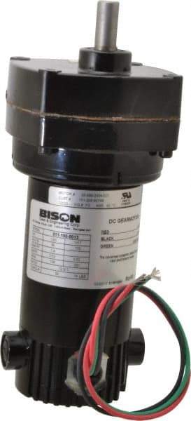 Bison Gear - 90 VDC, 139 RPM, 12.9:1 Gear Ratio, Parallel Gearmotor - 20 Torque, 1/20 hp, TENV Enclosure - Exact Tool & Supply