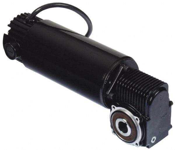 Bison Gear - 90 VDC, 135 RPM, 13:1 Gear Ratio, Right Angle Gearmotor - 32 Frame, 70 Torque, 1/4 hp, TENV Enclosure - Exact Tool & Supply