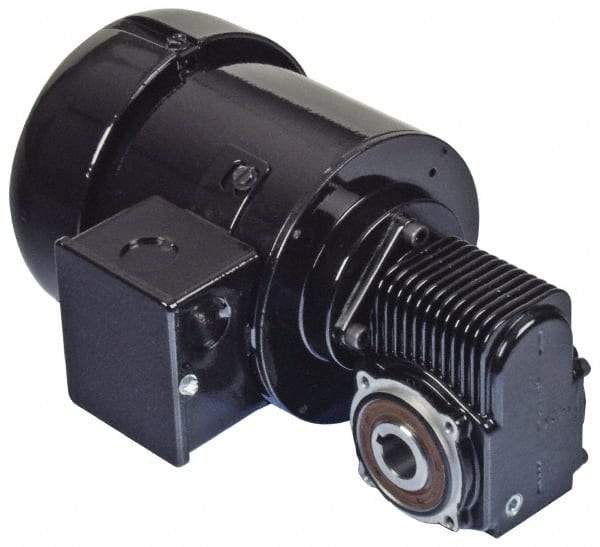 Bison Gear - 115 Volt, 38 RPM, 45:1 Gear Ratio, 3 Phase Inverter Duty Gearmotor - 32 Frame, 120 Torque, TEFC Enclosure - Exact Tool & Supply
