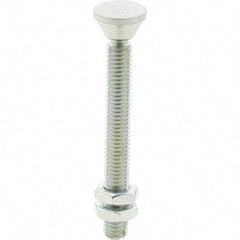 De-Sta-Co - M8 Carbon Steel Swivel Foot Tip Clamp Spindle Assembly - 62.48mm Thread Length, 72.9mm OAL, 0.63" Tip Surface Diam, Use with Toggle Clamps - Exact Tool & Supply