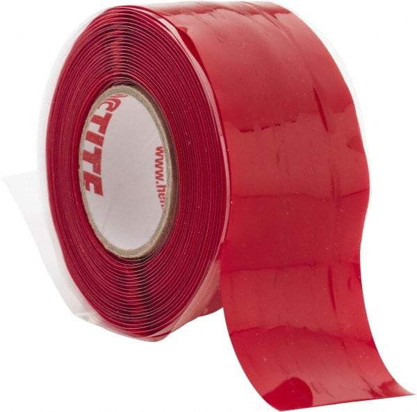 Loctite - 1" x 10', Red Silicone Electrical Tape - 0.5 mil Thick, 400 V/mil Dielectric Strength - Exact Tool & Supply