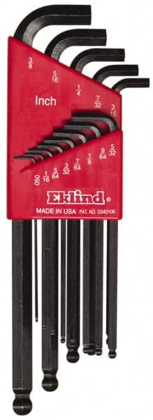 Eklind - 13 Piece L-Key Ball End Hex Key Set - Exact Tool & Supply