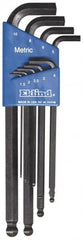 Eklind - 9 Piece L-Key Ball End Hex Key Set - Exact Tool & Supply