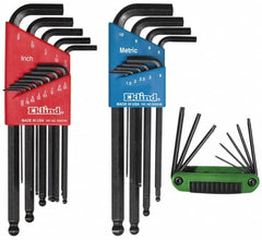 Eklind - 30 Piece L-Key Combo Hex Key Set - Exact Tool & Supply