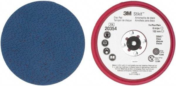 3M - 6" Diam Adhesive/PSA Disc Backing Pad - Firm Density, 12,000 RPM - Exact Tool & Supply
