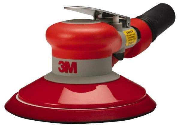 3M - 12,000 OPM, 17 CFM Air Consumption, 90 psi Air Pressure, Palm Air Orbital Sander - Round Pad, 3/8" Inlet - Exact Tool & Supply