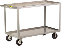 Little Giant - 3,600 Lb Capacity, 30" Wide x 65-1/2" Long x 36" High Shelf Cart - 2 Shelf, Steel - Exact Tool & Supply