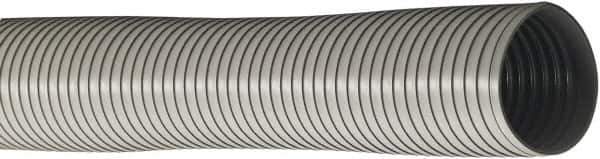 Flexaust - 3-1/2" ID, 6.617 Hg Vac Rating, 2.5 psi, PVC Vacuum & Duct Hose - 25' Long, Gray, 10" Bend Radius, -10 to 150°F - Exact Tool & Supply