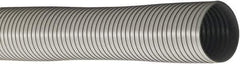 Flexaust - 4" ID, 6.617 Hg Vac Rating, 2.5 psi, PVC Vacuum & Duct Hose - 25' Long, Gray, 10-1/2" Bend Radius, -10 to 150°F - Exact Tool & Supply