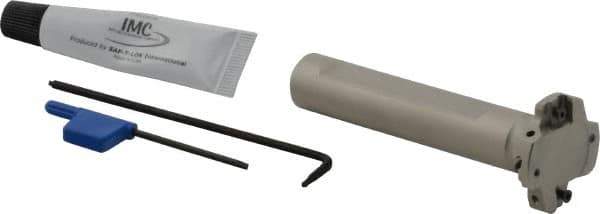Iscar - Shank Connection, 1/4" Cutting Width, 5/16" Depth of Cut, 1-1/4" Cutter Diam, 4 Tooth Indexable Slotting Cutter - 5/8" Shank Diam, ETS-LN08 Toolholder, LNET Insert, Right Hand Cutting Direction - Exact Tool & Supply