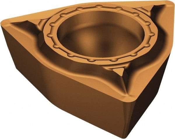 Sandvik Coromant - WPMT21.51 MF Grade 1125 Carbide Turning Insert - TiAlN/AlCr2O3 Finish, 80° Trigon, 1/4" Inscr Circle, 3/32" Thick, 1/64" Corner Radius - Exact Tool & Supply